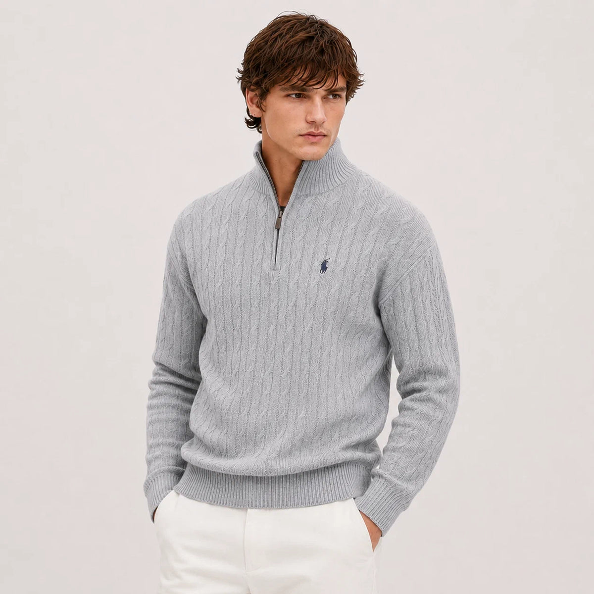 Long-sleeve polo shirt